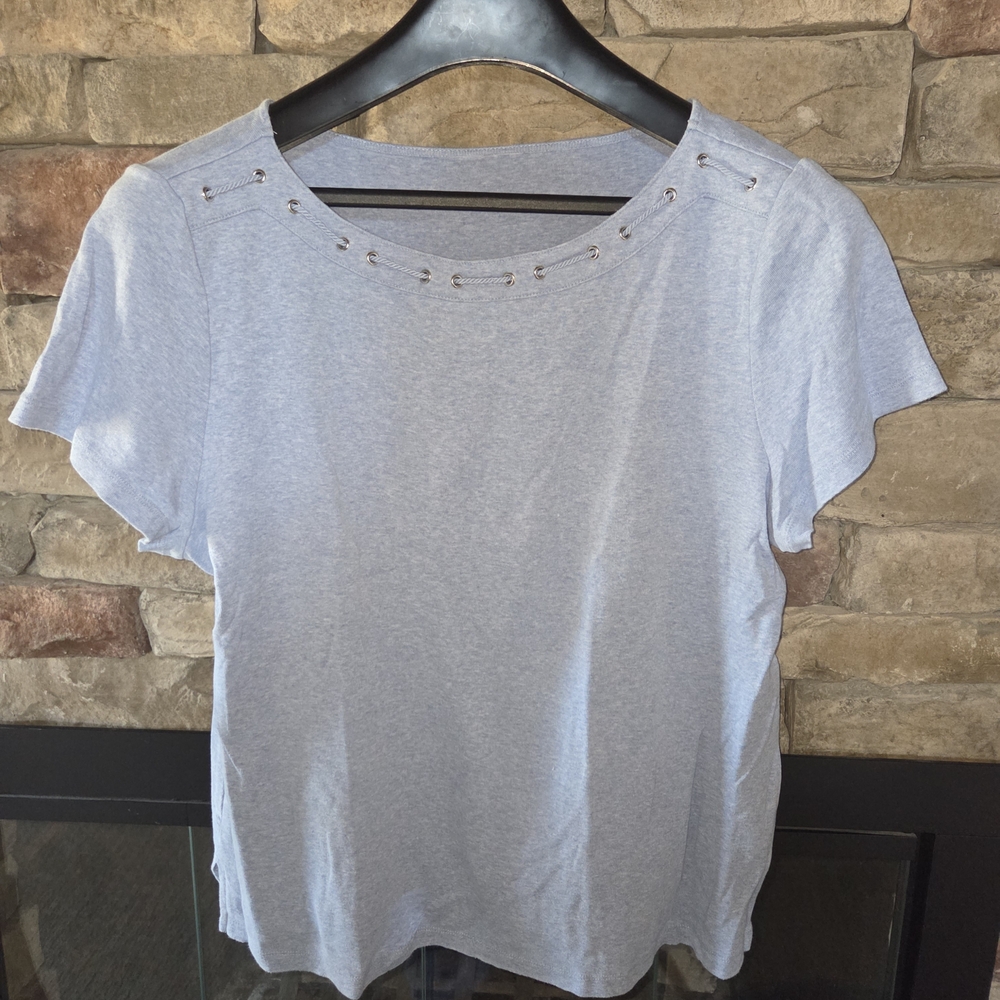 Embellished Grommet Woman's Tee